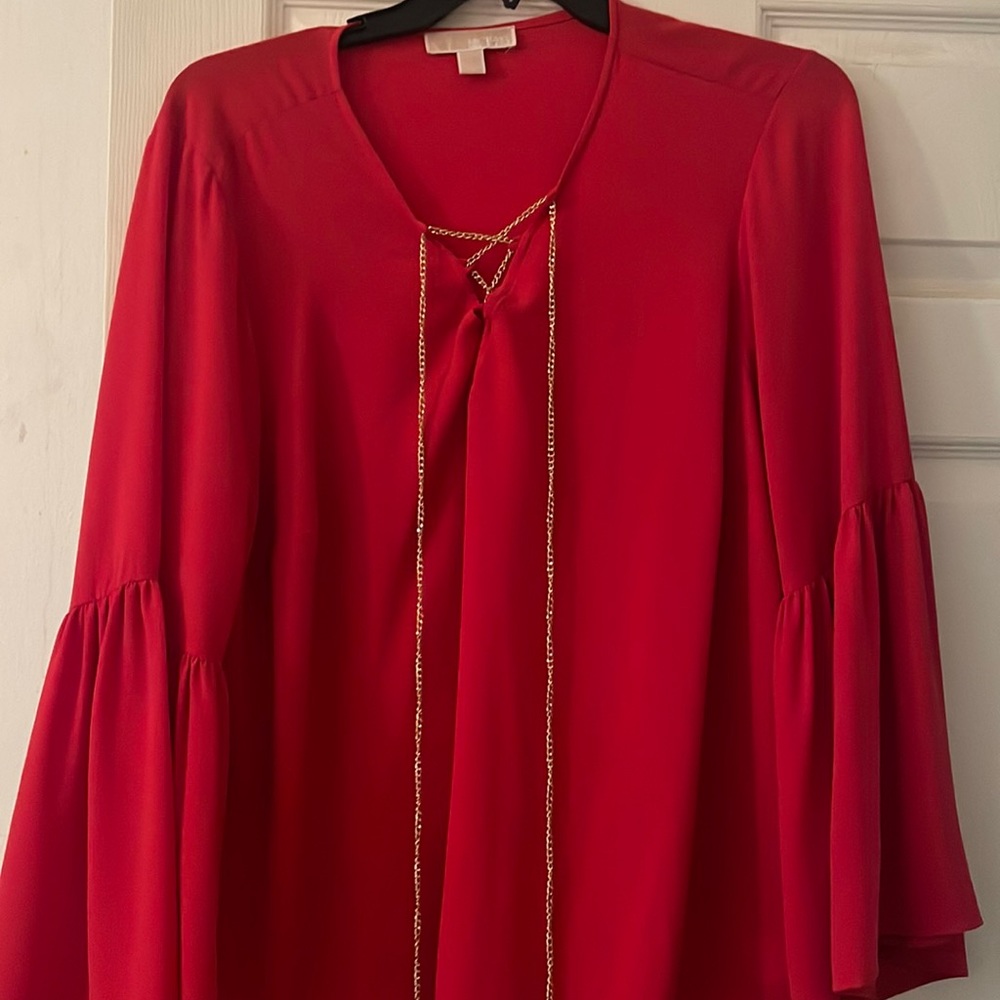 Micheal Kors size 2x red long sleeve shirt